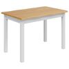 VidaXL Jed&aacute;lensk&yacute; st&ocirc;l EKAI Biela 112 x 70 x 76,5 cm Borovicov&yacute; mas&iacute;v