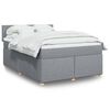 vidaXL Boxspring posteľ s matracom bledosivý 140x190 cm látka