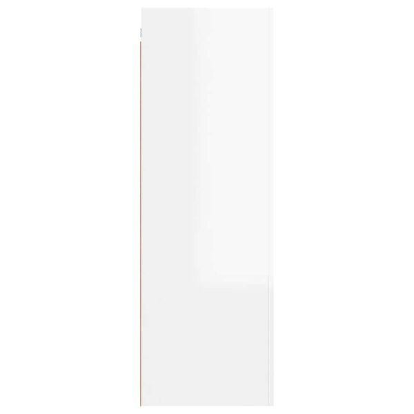 vidaXL TV skrinka, leskl&aacute; biela 30,5x30x90 cm, kompozitn&eacute; drevo