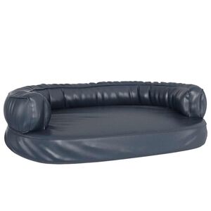 vidaXL Ergonomick&yacute; penov&yacute; matrac pre psa tmavomodr&yacute; 88x65cm umel&aacute; koža