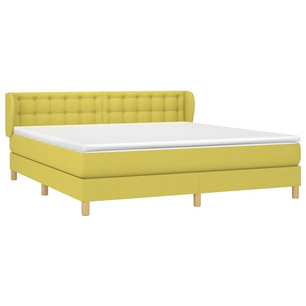 vidaXL Boxspring posteľ s matracom zelen&aacute; 180x200 cm l&aacute;tka