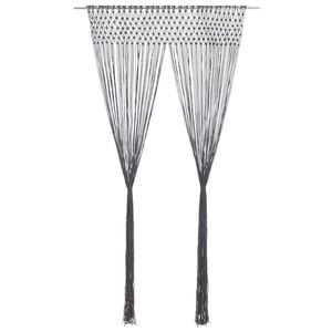 vidaXL Z&aacute;clona macrame antracitov&aacute; 140x240 cm bavlna