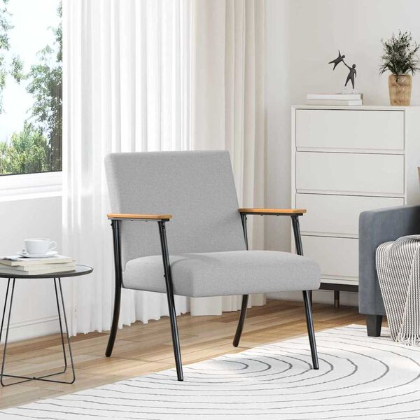 vidaXL kreslo Obl&aacute; &scaron;ed&aacute; 59 x 75 x 78 cm l&aacute;tka