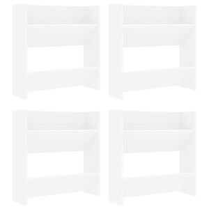 vidaXL N&aacute;stenn&eacute; skrinky na top&aacute;nky 4 ks, biele 60x18x60 cm