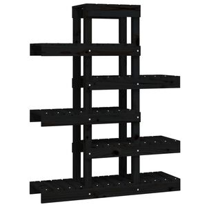 vidaXL Stojan na rastliny čierny 85x25x109,5 cm mas&iacute;vna borovica