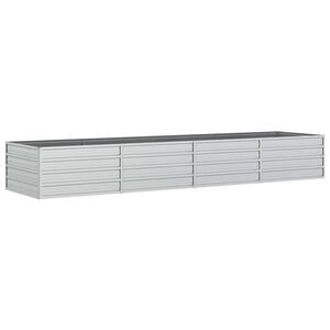 vidaXL Vyv&yacute;&scaron;en&yacute; z&aacute;hradn&yacute; z&aacute;hon 320x80x45cm pozinkovan&aacute; oceľ strieborn&yacute;