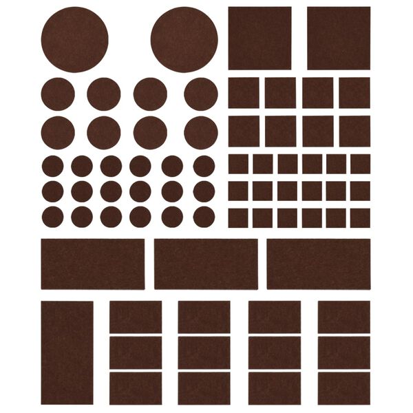 vidaXL Plstené chrániče podlahy 72 ks