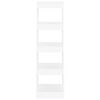 vidaXL Knižnica/deliaca stena biela 40x30x135 cm
