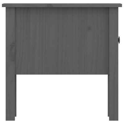 vidaXL Bočný stolík sivý 50x50x49 cm borovicový masív