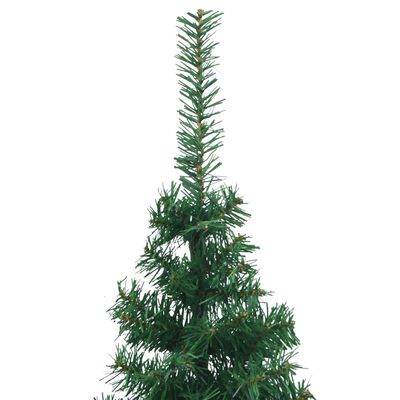 vidaXL Rohový umelý vianočný stromček zelený 210 cm PVC