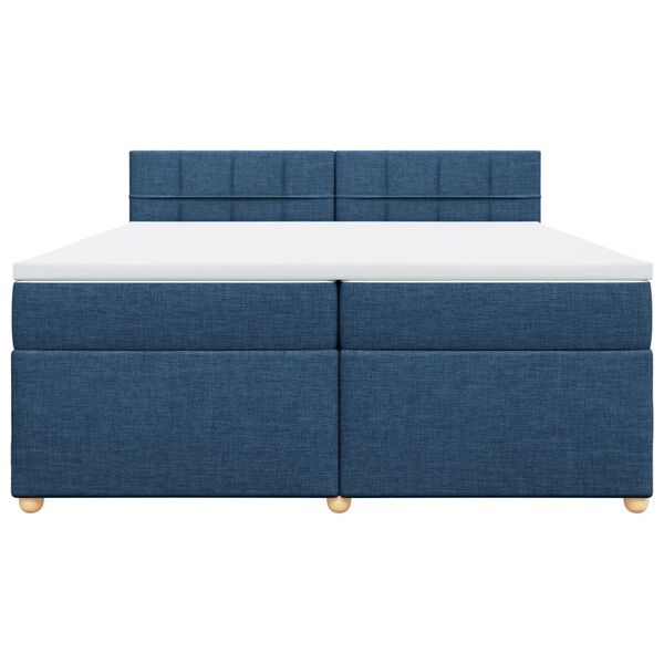 vidaXL Boxspring posteľ s matracom modrá 200x200 cm látka
