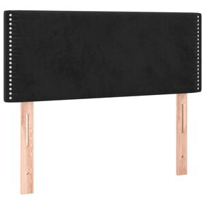 vidaXL Čelo postele čierne 100x5x78/88 cm zamat