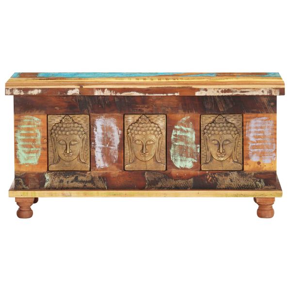 vidaXL &Uacute;ložn&yacute; box s obložen&iacute;m s Budhom 90x35x45 cm mas&iacute;vne recyklovan&eacute; drevo