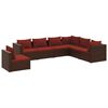 vidaXL 7-dielna z&aacute;hradn&aacute; sedacia s&uacute;prava s vank&uacute;&scaron;mi polyratan hned&aacute;