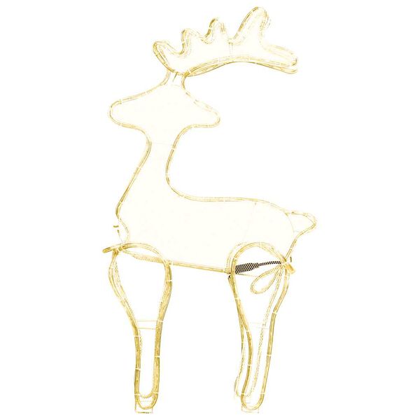 vidaXL Vianočná sieťovinová dekorácia so sobom 306 LED 60x24x89 cm