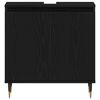 vidaXL Kúpeľňový nábytok s úložiskom 3 pcs Čierny dub 30 x 30 x 190 cm