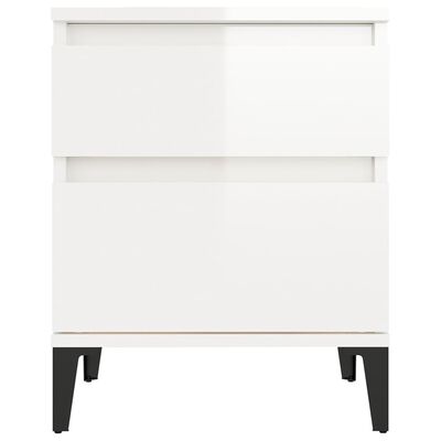 vidaXL Nočný stolík lesklý biely 40x35x50 cm
