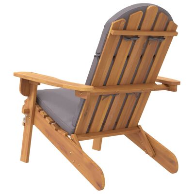 vidaXL Adirondack Záhradná stolička s vankúšmi masívne akáciové drevo