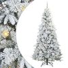 vidaXL Umel&yacute; Skl&aacute;pac&iacute; Vianočn&yacute; Stromček Biela 240 cm PE a PVC