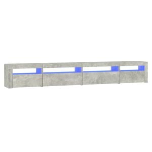 vidaXL TV skrinka s LED svetlami bet&oacute;nov&aacute; siv&aacute; 270 x 35 x 40 cm