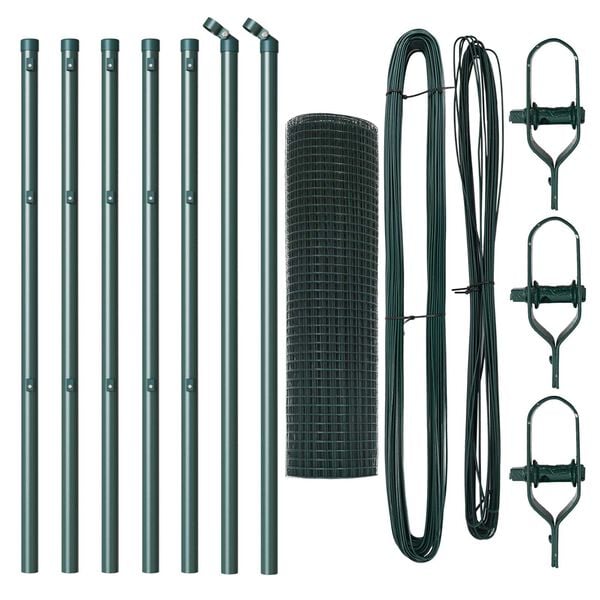 vidaXL Stĺp na plot. Zelen&aacute; 10 x 0,6 m (sieťov&yacute; roll 12 x 12 mm)