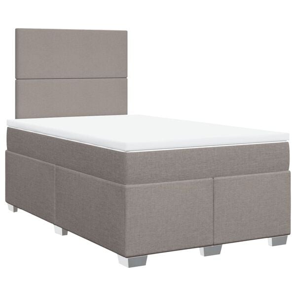 vidaXL Boxspring posteľ s matracom sivohned&aacute; 120x190 cm l&aacute;tka