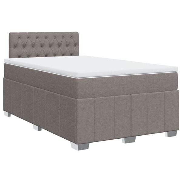vidaXL Boxspring posteľ s matracom sivohned&aacute; 120x190 cm l&aacute;tka