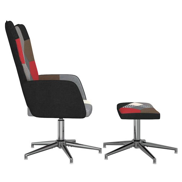 vidaXL Relaxačn&eacute; kreslo s podnožkou vzor patchwork l&aacute;tkov&eacute;