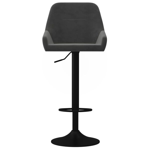 vidaXL Barov&eacute; stoličky 2 ks tmavosiv&eacute; zamatov&eacute;