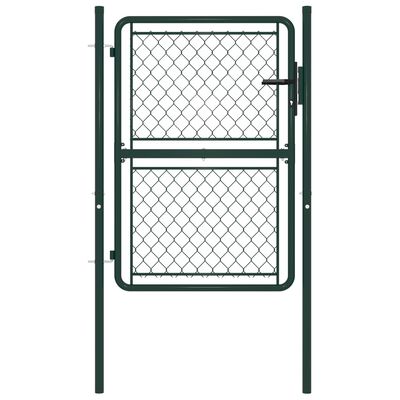 vidaXL Záhradná brána, oceľ 100x125 cm, zelená