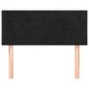vidaXL Čelo postele čierne 80x5x78/88 cm zamat