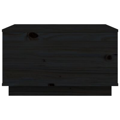 vidaXL Konferenčný stolík čierny 60x50x35 cm borovicový masív