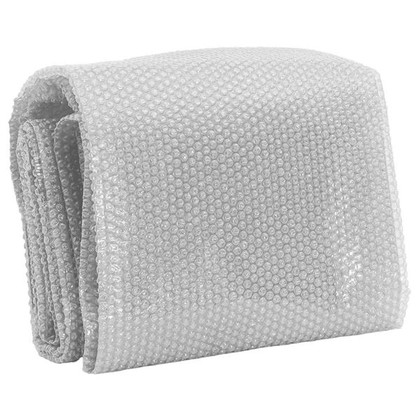 vidaXL Pl&aacute;vaj&uacute;ca sol&aacute;rna baz&eacute;nov&aacute; f&oacute;lia z PE 450x220 cm siv&aacute;