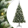 vidaXL Umel&yacute; vianočn&yacute; stromček s umel&yacute;m snehom 300 LED Tepl&aacute; biela