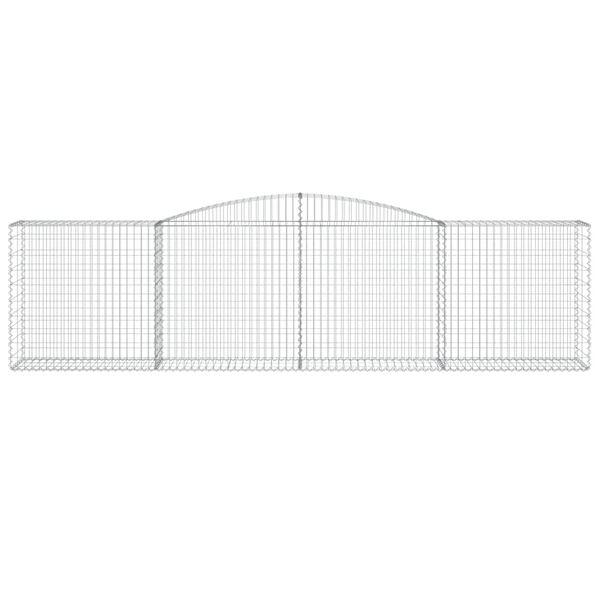 vidaXL Oblúkové gabiónové koše 4ks 400x50x100/120cm pozinkované železo