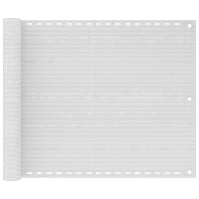 vidaXL Balkónová markíza z HDPE, 75x600 cm, biela
