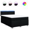 vidaXL Posteľn&yacute; r&aacute;m boxspring s matracom čierny 140x200 cm l&aacute;tka