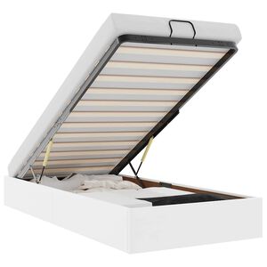 vidaXL Osmansk&yacute; r&aacute;m postele bez matraca biela 100x200 cm umel&aacute; koža