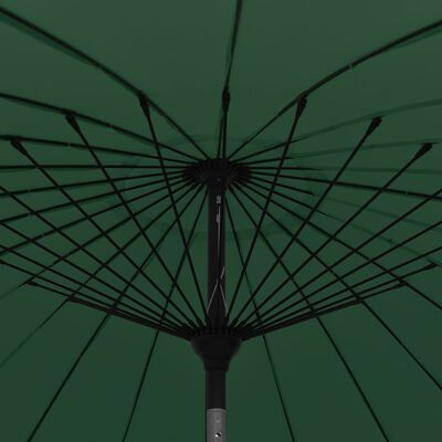 vidaXL Vonkajší slnečník s hliníkovou tyčou 270 cm, zelený