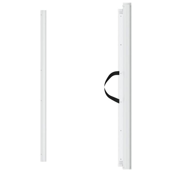 vidaXL Zaťahovacia bránka pre domáce zvieratá biela 102,5x125 cm