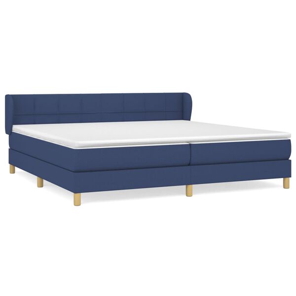 vidaXL Boxspring posteľ s matracom modr&aacute; 200x200 cm l&aacute;tka