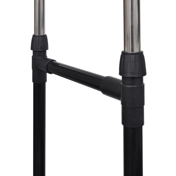 vidaXL Nastaviteľn&yacute; ve&scaron;iak na oblečenie 4 kolieska 2 z&aacute;vesn&eacute; koľajnice