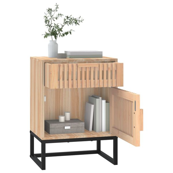 vidaXL Nočný stolík 40x30x55,5 cm kompozitné drevo a železo