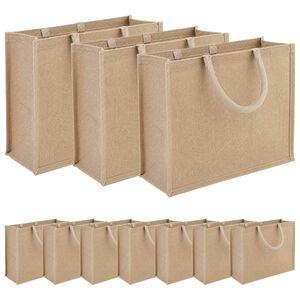 vidaXL Jutov&eacute; ta&scaron;ky 10 Pr&iacute;rodn&aacute; 42 x 33 x 19 cm 100% Tossa juta