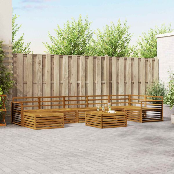 vidaXL S&uacute;pravy pohoviek 8 pcs Pr&iacute;rodn&aacute; Pevn&eacute; ak&aacute;ciov&eacute; drevo