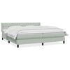 vidaXL Box Spring Posteľ s matracom Svetlosiv&aacute; 200x220 cm Zamat