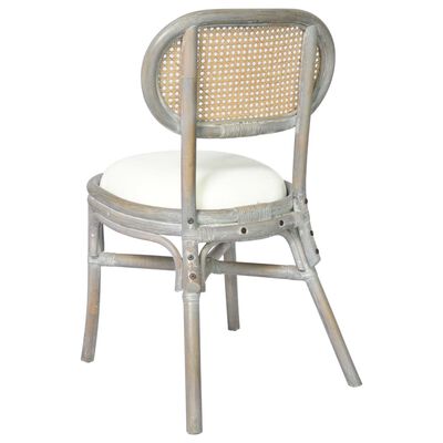 vidaXL Jedálenské stoličky 2 ks sivé ľan