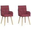 vidaXL Jed&aacute;lensk&eacute; stoličky 2 pcs L&aacute;tka V&iacute;no červen&eacute; 60 x 56 x 96 cm