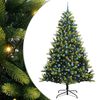 vidaXL Umel&yacute; skladac&iacute; vianočn&yacute; stromček 300 LED di&oacute;d Zelen&aacute; 240 cm