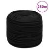 vidaXL Pracovn&eacute; lano čierne 10 mm 250 m polyester